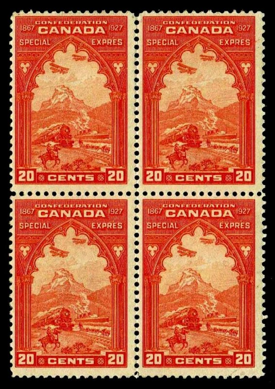 1927 Canada #E3 Special Delivery Block of 4 - Unused NG - VF - $90.00 (ESP#4134)