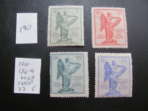 ITALY 1921 MNH SC 136-9 SET GUM SWEAT VF $23 (190)