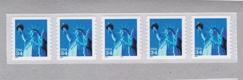 PNC5 34c Liberty SA 2222 US 3466 4 Digit Bot Set 5 Set 5 MNH F-VF