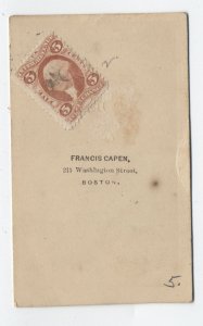 1860s CDV photograph woman Boston MA 5ct revenue [y8646]
