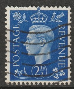 Great Britain 1937 Sc 239 used inverted watermark