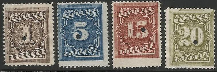 U.S. Scott #1T9-1T12 Telegraph Stamp - Mint Set