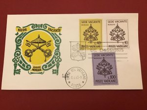 Vatican 1963 Sede Vacante First Day Cover Postal Cover R42351 