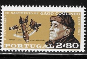 Portugal 1969 Admiral Carlos Viegas Gago Coutinho Sc 1053 MLH A1493