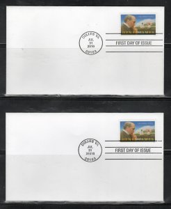 SC# 5105 - (92c) - Henry James - FDC Pair - Correct Postmark & Error Postmark