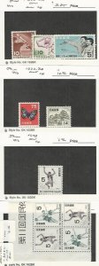 Japan, Postage Stamp, #618-620, 622-623, 628 LH, 629a Mint NH, 1956