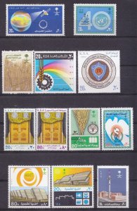 10 COMPLETE  SET SAUDI ARABIA COLLECTION 1980 ALL FRESH COLORS  MNH