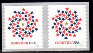 #5130  Patriotic Spiral Coil Pair - MNH