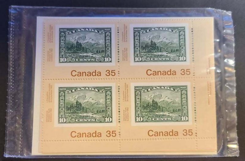 CANADA PLATE BLOCK SETS 18 in total.