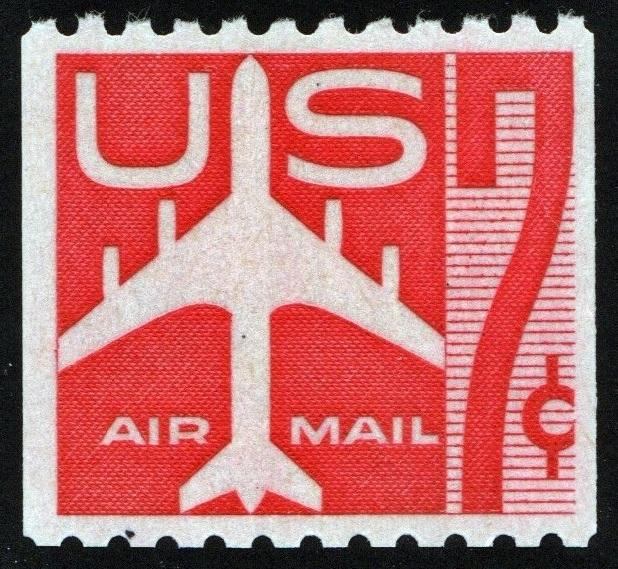 SC#C61 7¢ Jet (Red) Coil (1960) MNH