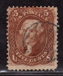 US Sc#75 used, fine, tiny perf tear at bottom, Cv. $425