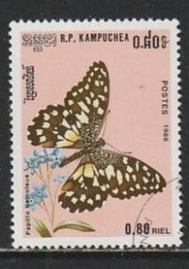1986 Cambodia - Sc 693 - used VF - 1 single - Butterflies