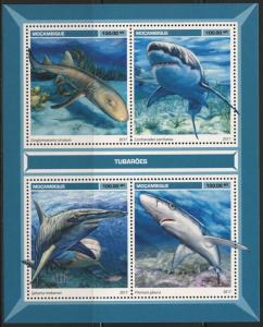 MOZAMBIQUE 2017  SHARKS  SHEET MINT NH