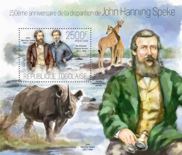 TOGO 2014 SHEET JOHN HANNING SPEKE EXPLORERS tg14123b