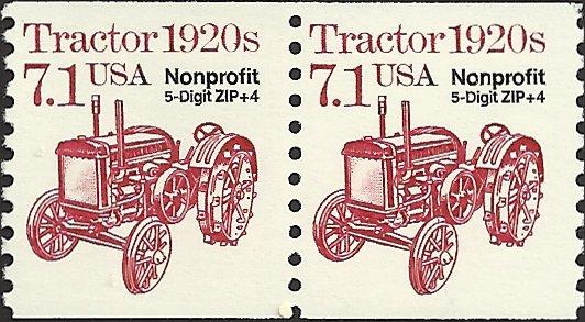 # 2127b MINT NEVER HINGED PRE-CANS. TRACTOR