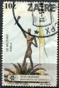 Zaire Sc#1120 Used, 10z multi, Monuments of Kinshasa (1983)