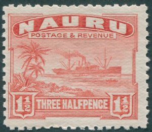 Nauru 1924 1½d scarlet SG28A unused