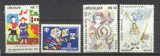 Uruguay 4 MNH values Children year