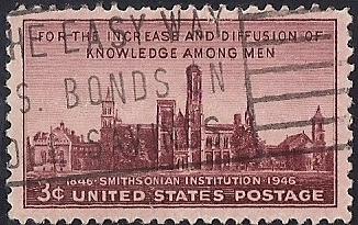 943 3 cent Smithsonian Institution Stamp used VF 80