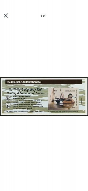 RW77A 2010 Federal Duck Stamp Xtra Fine  MNH 