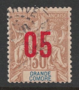 Gran Comoro 1912 Navigation & Commerce Surcharge 5c on 30c Scott # 25 Used