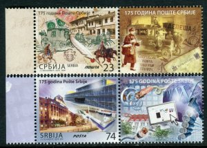 0788 SERBIA 2015 - 175 Years of Post of Serbia - Horses - MNH Set + Label