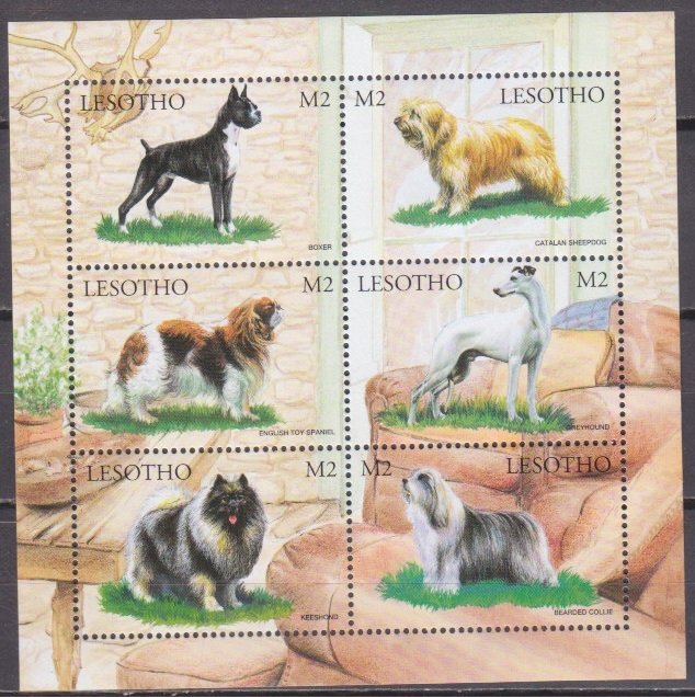 1999 Lesotho 1451-56KL Dogs