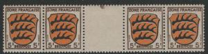 Germany - under French occupation - Scott # 4N3, mint nh, gutter pair