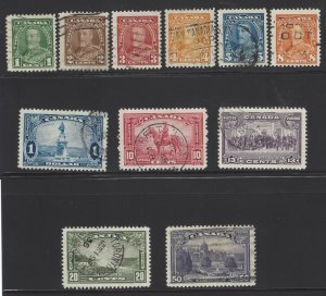 Canada Scott #217-227 Used 1932 King George Stamps & Others