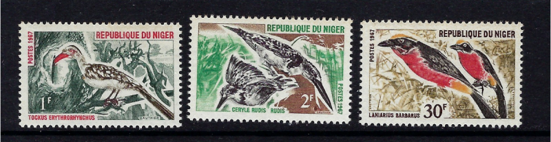 Niger 184-86 MLH 1967 Partial set of birds