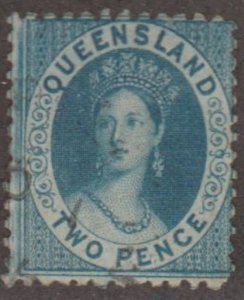 Queensland - Australia Scott #14 Stamp - Used Single