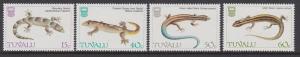 Tuvalu 1986 Geckos 384-87 MNH