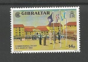 1983 Boy Scouts Gibraltar flag ceremony Commonwealth Day