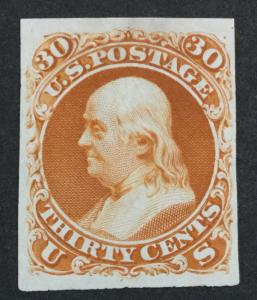 US #61P3 PLATE PROOF ON INDIA $ LOT #1055