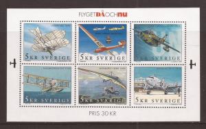 Sweden 2001 - MNH - Souvenir Sheet - Aviation # 2421