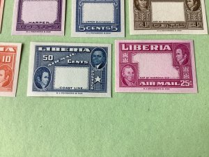 Liberia 1952 Jehudi Ashmun Error mint never hinged imperf  stamps Ref A4493