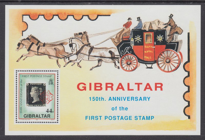 Gibraltar 573 Stamp on Stamp Souvenir Sheet MNH VF