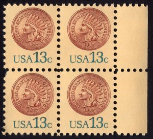 Scott #1734 Indian Head Penny Block of 4 Stamps - MNH