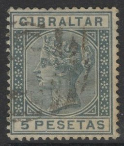 Gibraltar SG33 1889 5p Gris pizarra-Usado 