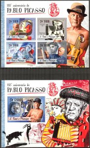 Sao Tome and Principe 2016 Art Paintings Pablo Picasso sheet + S/S MNH