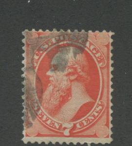 1871 US Stamp #149 7c Used F/VF Perf 12. Faint Cancel Catalogue Value $90