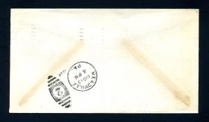 # 742 First Day Cover addressed with Linprint cachet and card dated 8-3-1934