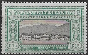 1923 Italy 166 15c Mt. Resegone MNH