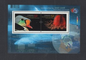 Canada #2205b  (2007 International Polar Year sheet)  VFMNH CV $3.00