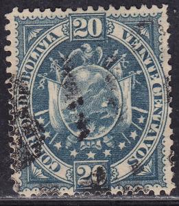 Bolivia 44 Coat of Arms 9 Stars 1894