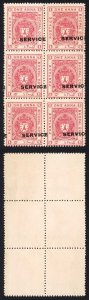 Bhopal SGO315 1932 1a Carmine-red Misplaced Surcharge (no gum) (3)