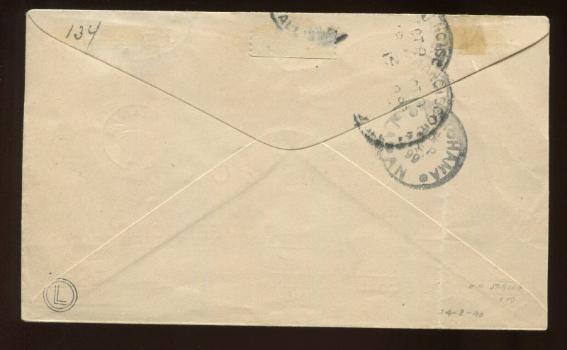 Guam Scott 1,2,5 Rare Cover Violet Oval of Dots and Star w/Matching Marianas CCL