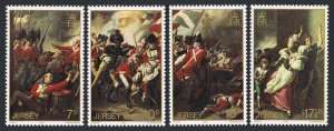 Jersey 242-245, 245a, MNH. Mi 234-237,Bl.2. Battle of Jersey, 200, 1981. Copley.