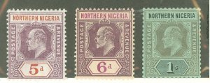 Northern Nigeria #33-35 Unused Single (King)