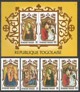 Togo Sc# 860-861, C210-C211a MNH 1973 Christmas